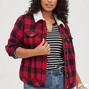 Torrid buffalo Sherpa lined trucker jacket
